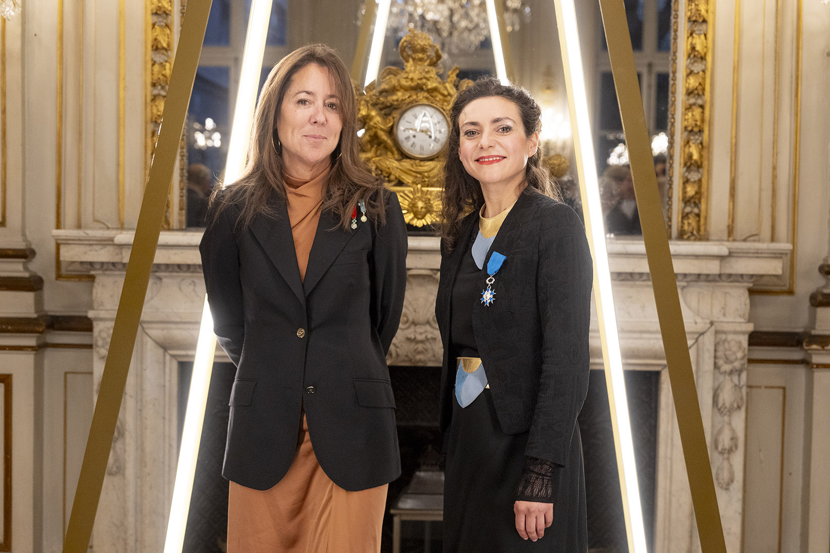 Katherine E. Fleming et Milène Guermont dans l'œuvre PYRAMIDION, photo par Damien Carles / SIPA presse