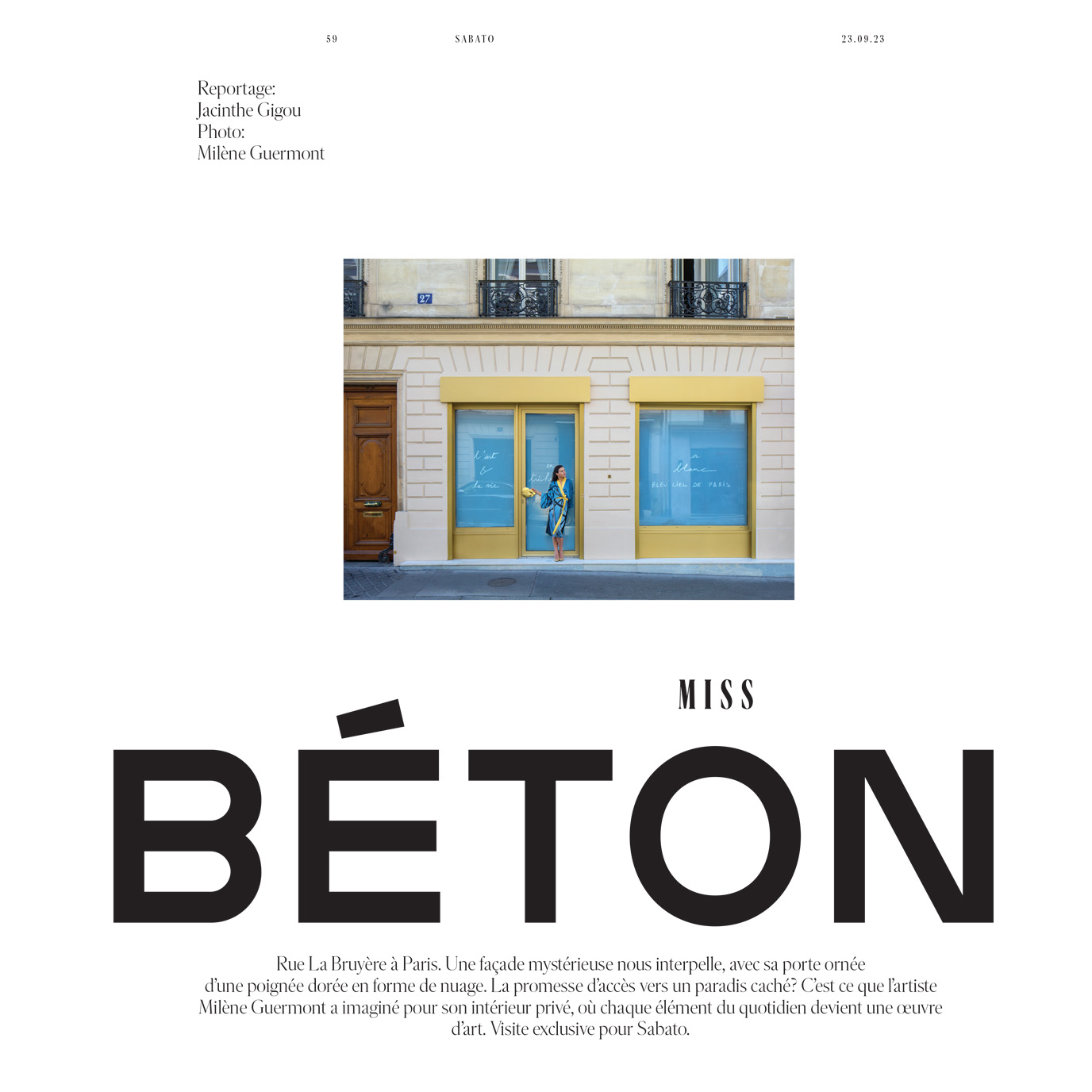 SABATO article maison guermont house gezamtkunstwerk oeuvre art tota